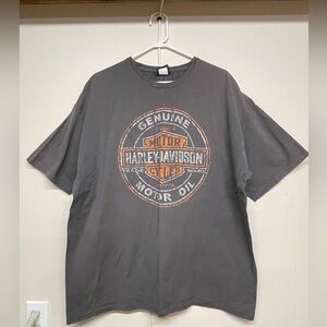 Distressed Graphic Bar & Shield Tee Shirt